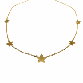 GARGANTILLA ORO 18KT ESTRELLAS 45CM D12MM PESO G3,75