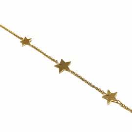 PULSERA ORO 18KT ESTRELLAS 20CM D7,5MM PESO G2,30