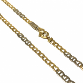 CADENA ORO 18KT BICOLOR 60CM D3,95X0,60MM PESO G10,60