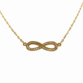 GARGANTILLA ORO 18KT INFINITO CON CIRCONITAS 45CM PESO G1,75 D7X20MM