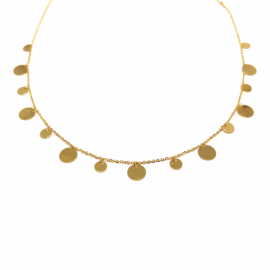 GARGANTILLA ORO 18KT CIRCULOS 45CM D6,5MM PESO G4,20