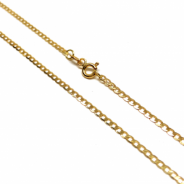 CADENA ORO 18KT BARBADA LAPIDADA 60CM D1,95X0,30MM PESO G3,80