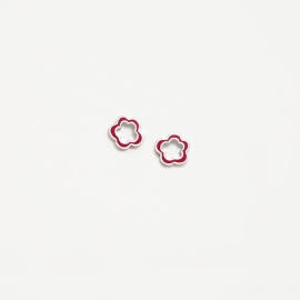 PENDIENTES PLATA 925 AGATHA FLOR JULIETA FUCSIA