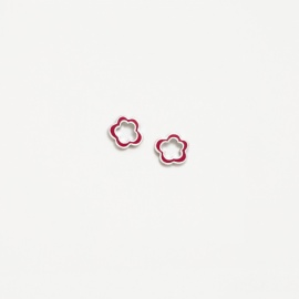 PENDIENTES PLATA 925 AGATHA FLOR JULIETA FUCSIA