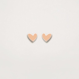 PENDIENTES PLATA 925 SUPERAGATHA CORAZON SALMON