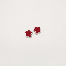 PENDIENTES PLATA 925 SUPERAGATHA FLOR MAGENTA