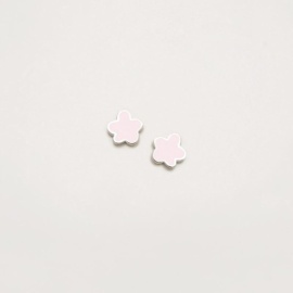 PENDIENTES PLATA 925 SUPERAGATHA FLOR ROSA PASTEL