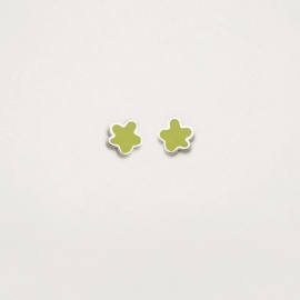 PENDIENTES PLATA 925 SUPERAGATHA FLOR VERDE