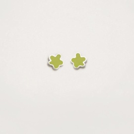 PENDIENTES PLATA 925 SUPERAGATHA FLOR VERDE