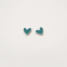 PENDIENTES PLATA 925 SUPERAGATHA CORAZON MENTA