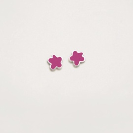 PENDIENTES PLATA 925 SUPERAGATHA FLOR ROSA