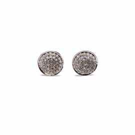 PENDIENTES ORO 18KT Y BRILLANTES (H-SI2) 74P 0,222CTS D8MM PESO G1,05