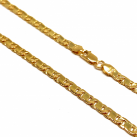 CADENA ORO 18KT PLANA ITALIANA 60CM D4X1MM PESO G10,90