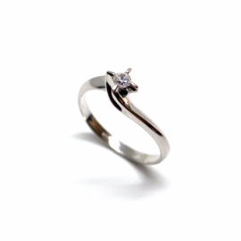 ANILLO ORO 18KT SOLITARIO GARRAS D5MM PESO G2,95