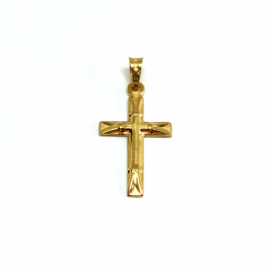 CRUZ ORO 18KT PLANA D23X23MM PESO G1,40