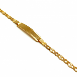 ESCLAVA ORO 18KT MARTELADA 19CM D3,5X0,8MM C27X5,5MM PESO G3,80