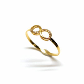 ANILLO ORO 18KT INFINITO CIRCONITAS D10X4,5MM PESO G0,75