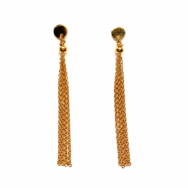 PENDIENTES ORO 18KT FLECOS D4,5CM PESO G2,4