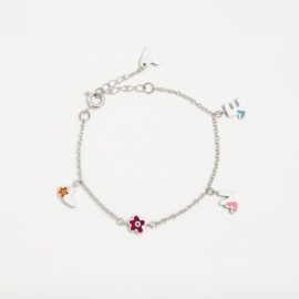 PULSERA PLATA 925 AGATHA RUIZ ABECEDARIO LOVE