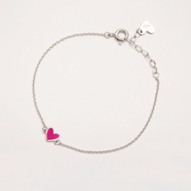 PULSERA PLATA 925 AGATHA RUIZ SUPERAGATHA CORAZON ROSA