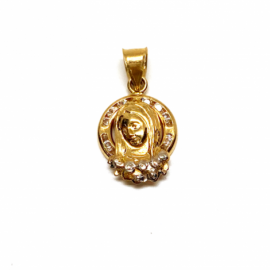 MEDALLA ORO 18KT VIRGEN NIÑA D16X11MM PESO G0,85