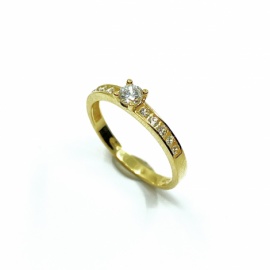 ANILLO ORO 18KT CIRCONITAS D4MM PESO G2,35