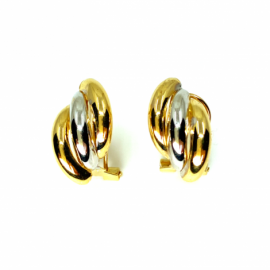 PENDIENTES ORO 18KT BICOLOR D15X9MM PESO G2,05