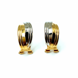 PENDIENTES ORO 18KT BICOLOR D13X6MM PESO G1,75