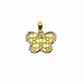 COLGANTE ORO 18KT MARIPOSA BICOLOR D14X10MM PESO G0,50