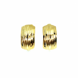 PENDIENTES ORO 18KT TALLADO MATE-BRILLO D13X7,25MM PESO G1,85