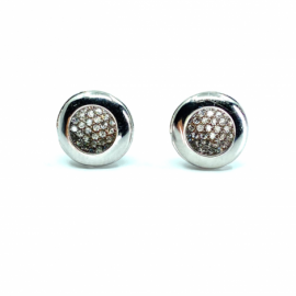 PENDIENTES ORO 18KT CIRCULO CIRCONITAS D10X3,5MM PESO G2,70