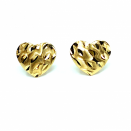 PENDIENTES ORO 18KT CORAZON D10MM PESO G1,50