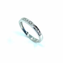 ANILLO ORO 18KT CARRIL CIRCONITAS D2,5MM PESO G1,95