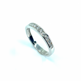 ANILLO ORO 18KT CARRIL CIRCONITAS D3MM PESO G2,20