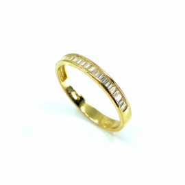 ANILLO ORO 18KT CARRIL CIRCONITAS D3MM PESO G2,10