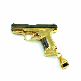 COLGANTE ORO 18KT PISTOLA GLOCK D30X25X4MM PESO G11,35