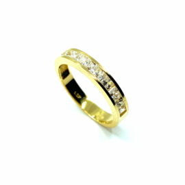 ANILLO ORO 18KT CARRIL CIRCONITAS D3,5MM PESO G2,95