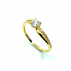 ANILLO ORO 18KT CIRCONITAS D4,5MM PESO G1,60