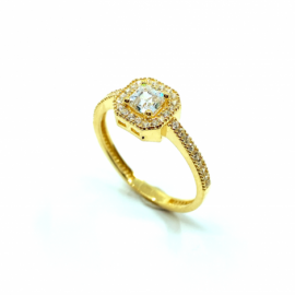 ANILLO ORO 18KT CIRCONITAS D8MM PESO G2,20