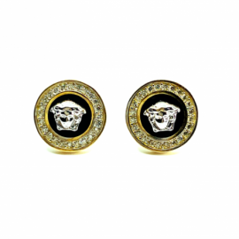 PENDIENTES ORO 18KT MEDUSA CERAMICA D12MM PESO G3,75