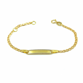 ESCLAVA ORO 18KT BEBE BICOLOR 14CM C21X4MM PESO G1,35