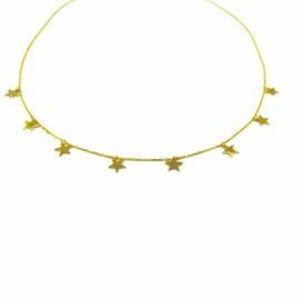 GARGANTILLA ORO 18KT ESTRELLAS 45CM+3CM PESO G2,15