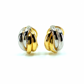 PENDIENTES ORO 18KT BICOLOR D13X8MM PESO G1,95