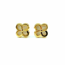 PENDIENTES ORO 18KT FLOR NACAR D9MM PESO G0,75