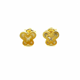 PENDIENTES ORO 18KT BEBE MARIPOSA NACAR D6X7MM PESO G1,00