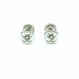 PENDIENTES ORO 18KT BEBE FLOR CALADA D5,5MM PESO G0,60