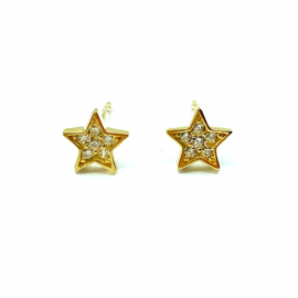 PENDIENTES ORO 18KT ESTRELLA CIRCONTIA D5,5MM PESO G1,00