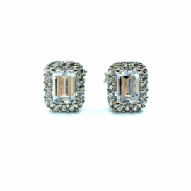 PENDIENTES ORO 18KT CIRCONITAS D9,20X7,30MM PESO G2,65