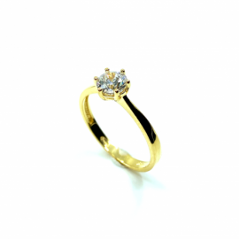 ANILLO ORO 18KT TIPO SOLITARIO D5,85MM PESO G2,05