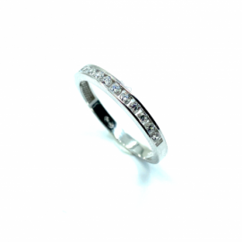 ANILLO ORO 18KT CARRIL CIRCONITAS D2,60MM PESO G1,90